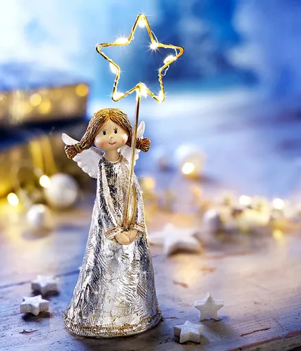 Înger cu stea LED