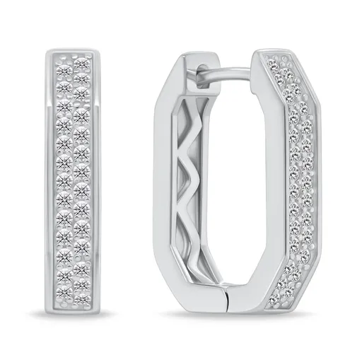 Brilio Silver Cercei din argint cu zirconi strălucitori EA1138W