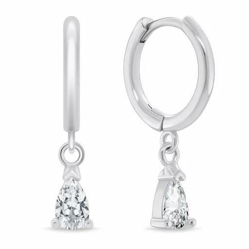 Brilio Silver Cercei rotunzi eleganți cu zircon EA1178W