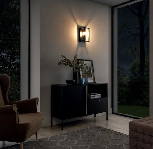 Aplica de perete ELTAP, Furtim, 15x17x30 cm, 1xE27, 15W, otel, negru