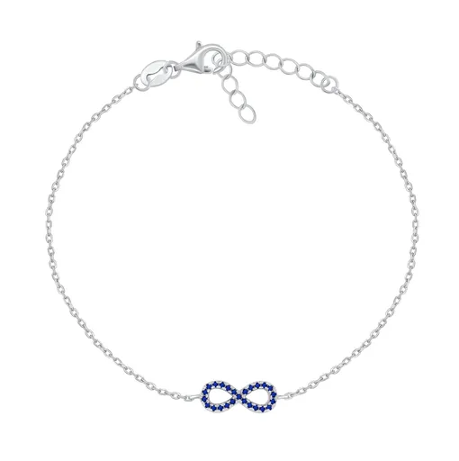 Brilio Silver Brățară fermecătoare de argint cu zirconii albastre Infinit BR42WB