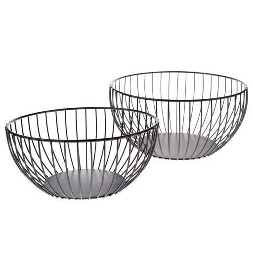 Set de boluri metalice, 2 buc, gri, gri