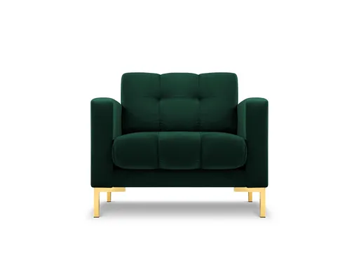 Fotoliu, Mamaia, Micadoni Home, GL, 87x92x75 cm, catifea, verde bottle