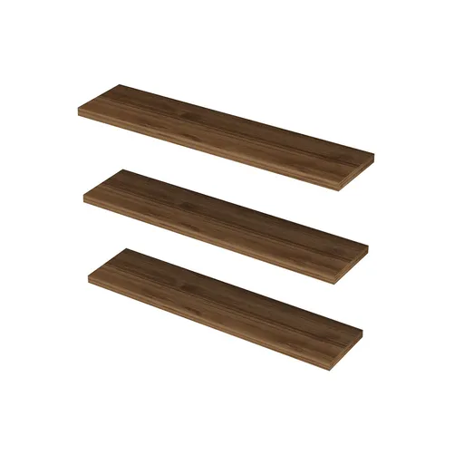 Etajere Boss Walnut, 3 bucăți, maro închis