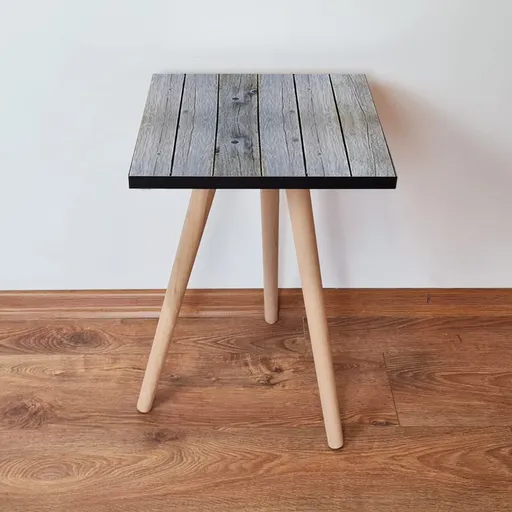 Masuta, Hanah Home, Shp363, 35x42x35 cm, Gri/Negru