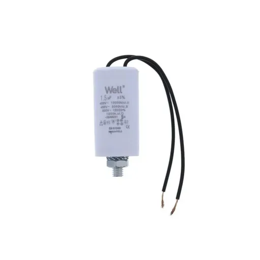 Condensator pornire motor 400V 1.5uF cu fir, Well