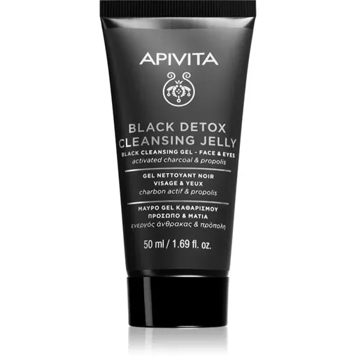 Apivita Cleansing Black Detox Cleansing Gel gel de curățare cu carbune activ pentru față și ochi 50 ml