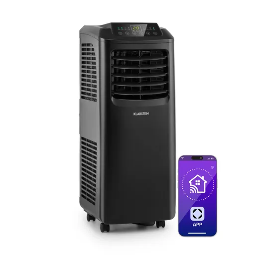 Klarstein Pure Blizzard Smart 9k, aer condiționat portabil, 9000 BTU / 2,6 kW, clasa energetică A, telecomandă