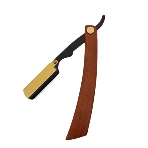 Brici din Otel Inoxidabil cu Maner din Lemn Dark Walnut Wood