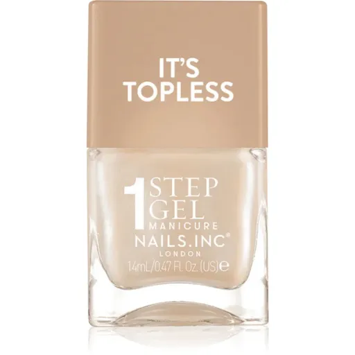 Nails Inc. It’s Topless lac de unghii sub forma de gel pentru un efect de lunga durata culoare Demi 14 ml