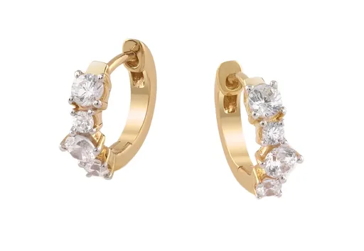 Guess Cercuri placate cu aur cu zirconi cubice Jardin JSBE04462JWYGT/U