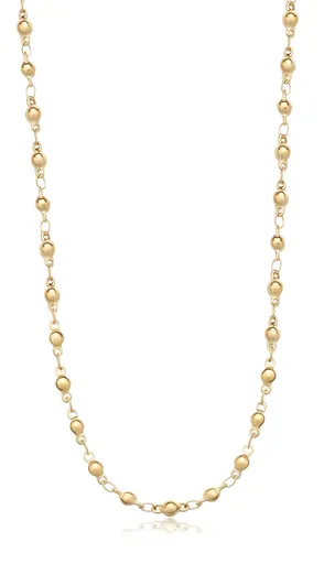 S'Agapõ Lănțișor lung placat cu aur, cu biluțe Chunky SHK89