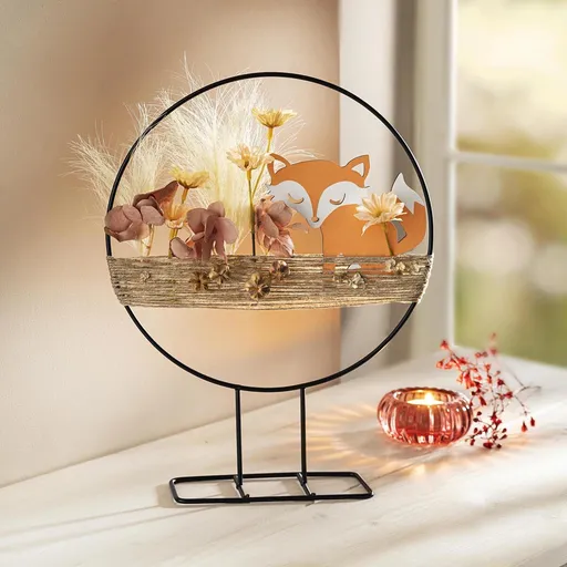 Decorațiune metalică Vulpe de toamnă