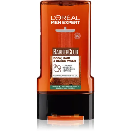 L’Oréal Paris Men Expert Barber Club Gel de duș pentru bărbați pentru păr, barbă și corp 300 ml