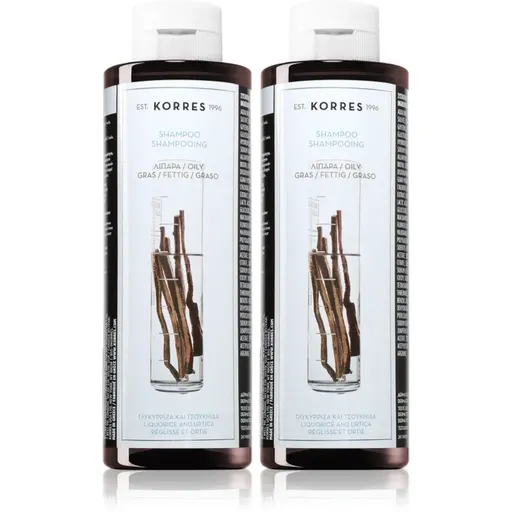 Korres Liquorice and Urtica șampon pentru păr gras ambalaj economic