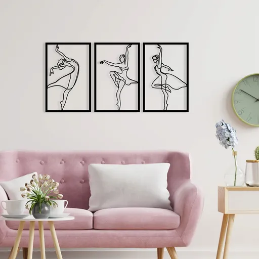 Decoratiune de perete, Zumra, Dimensiune: 123 x 55 cm, Negru