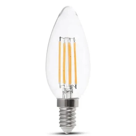Bec E14 cu filament LED 4W 3000K V-TAC SKU-214301