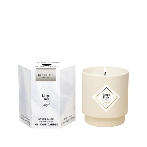 My Jolie Candle Lumânare parfumată 36h cu brățară Silver Les Surprenantes Rufe proaspăt spălate 320289