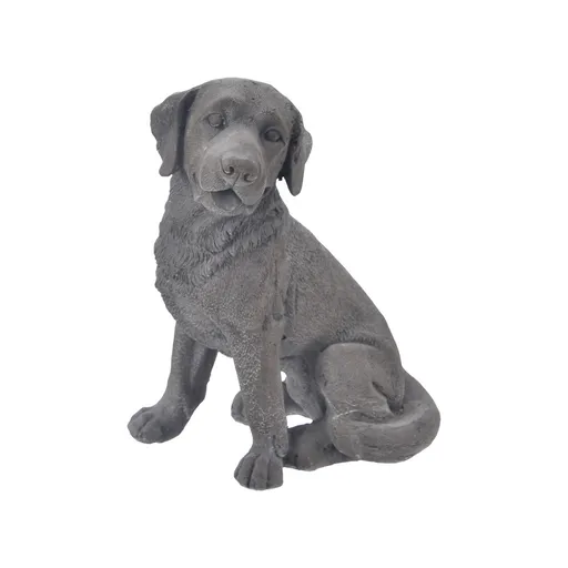 InDecor Câine din ceramică, gri, 23 x 19 x 33 cm