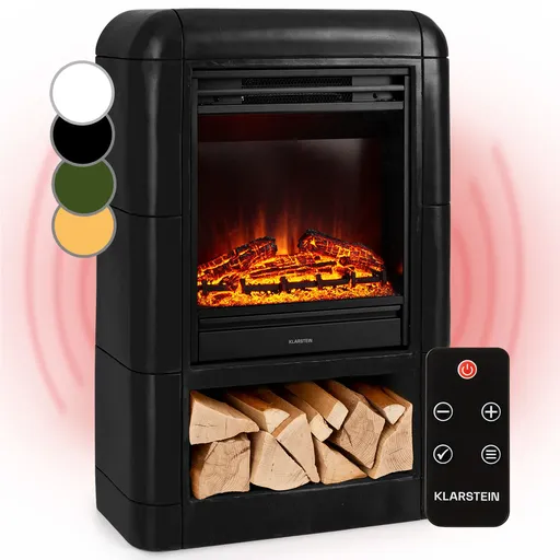 Klarstein Dukono, șemineu electric, 1800 W, LED flacără, Cronometru, Spațiu pentru lemne