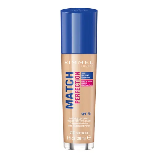 Rimmel Fond de ten hidratant Match & Perfect foundation. 200