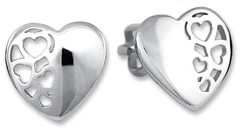 Soliter Cercei din argint Inimă 431 001 02802 04