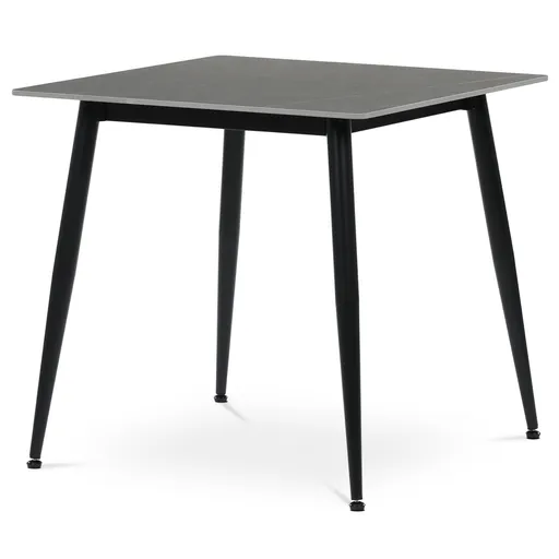 Masă de sufragerie 80 x 80 cm, ceramică șimarmură, gri, gri