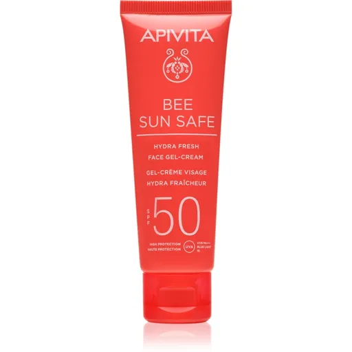 Apivita Bee Sun Safe Hydra Fresh Face Gel-Cream SPF50 crema gel pentru hidratare. SPF 50 50 ml