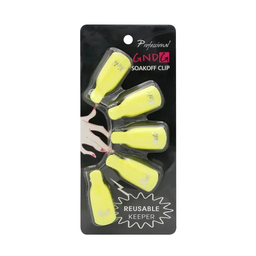 Clipsuri pentru Indepartarea Ojei Semipermanente Set 5 Buc - Yellow