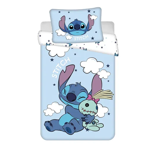 Jerry Fabrics Lenjerie de pat din bumbac pentru copii Lilo and Stitch Clouds