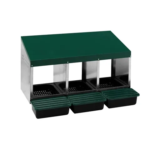 Cuibar gaini si pasari cu 3 compartimente, MG-03 PROFI cu colector de oua