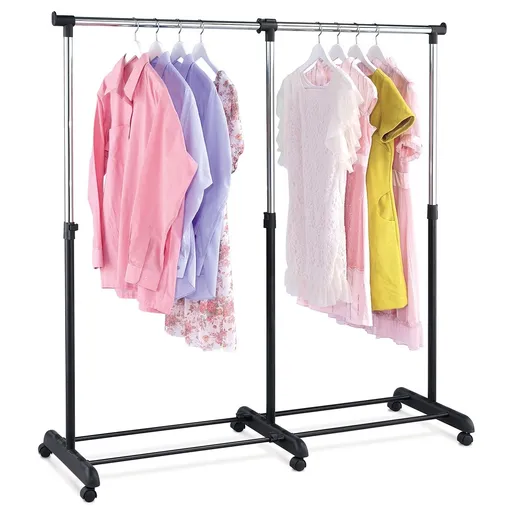 Suport de haine telescopic ABD-1214 BK crom/negru, 160 x 167 cm, negru