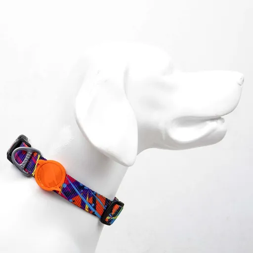 Zgarda pentru câini, Paws & Whiskers, Splash, Poliester, Multicolor