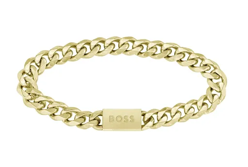Hugo Boss Brățară stilată pentru bărbați placată cu aur Chain Link 1580403 19 cm