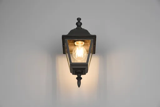 Lampa de exterior Livenza, TRIO, 14x19x34 cm, 60W, 1x E27, aluminiu, negru mat