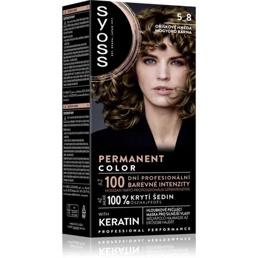 Syoss Permanent Color Culoare permanenta pentru par culoare 5_8 Hazelnut Brown 1 buc