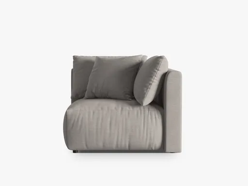 Modul pentru canapea, 1 loc, Chris-259, Micadoni Home, 100x100x80 cm, tesatura structurata chenille, natural