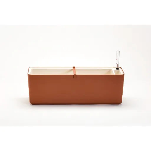 Ghiveci cu auto-irigare Berberis 60, teracotă + crem, maro, 60 cm