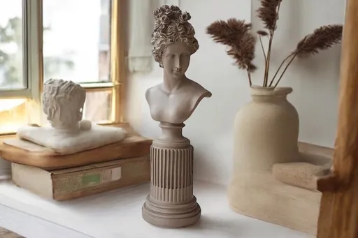 Decoratiune, CY0470, 9x17x9 cm, Poliester, Maro deschis