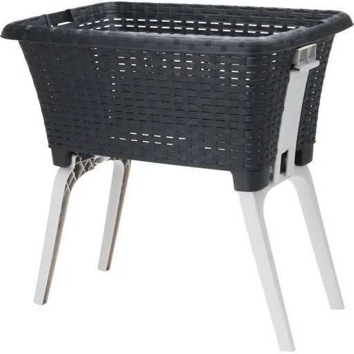 Coș de rufe reciclat cu picioare 60 x 40 x 58 cm,antracit