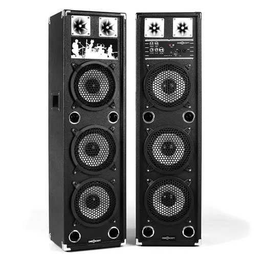 OneConcept BSX-238A PA boxe USB microSD AUX MIC 200W negru