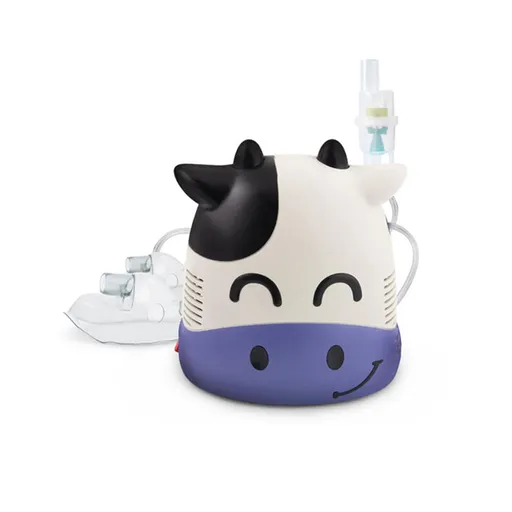 Inhalator pentru copii Esperanza Breeze ECN001, Forma de vacuta, Compresor, Kit complet de accesorii inclus