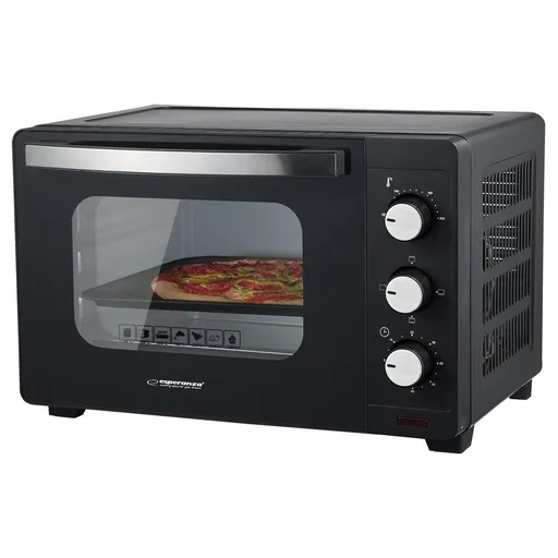 Cuptor electric Esperanza EKO008N, 1280W, 20 l, 100-230C, Timer 60 min, Negru