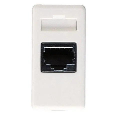 Priza telefon 1 modul RJ11 Gewiss System GW20251, alb