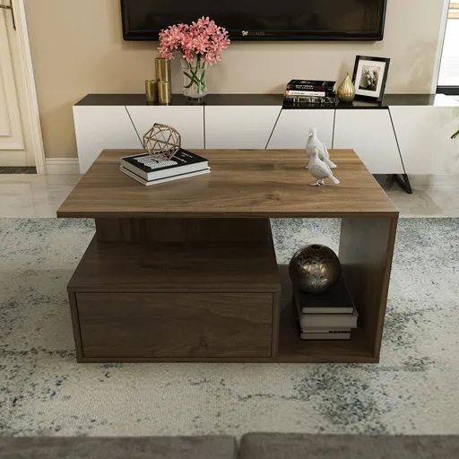 Masuta de cafea, Hanah Home, Mana, 90x48.6x60 cm, Maro