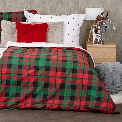 Lenjerie de pat din bumbac 4Home Scotch winter, 140 x 220 cm, 70 x 90 cm