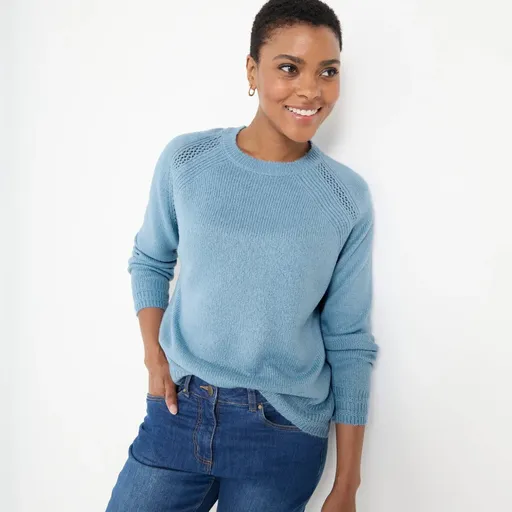 Pulover cu guler rotund, moale la atingere