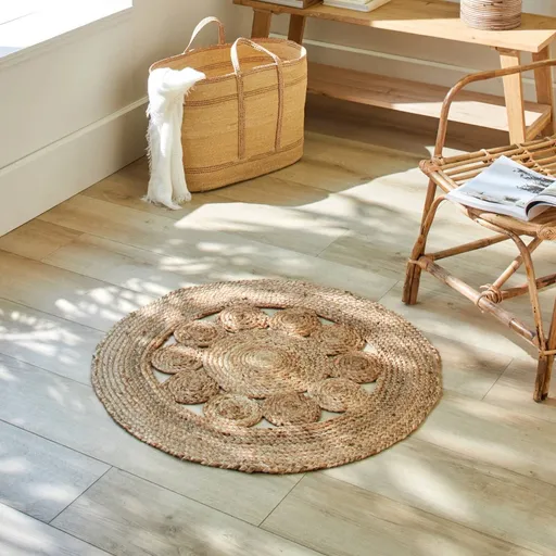 Covor rotund din iută