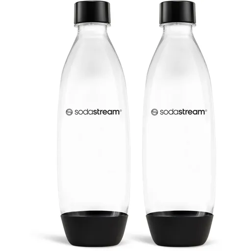 Sticlă Sodastream Fuse Black 2x 1 l,lavabile în mașina de spălat vase, negru