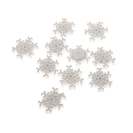 Set de decorațiuni de Crăciun Fulgi de zăpadă, 8 bucăți, poliresină